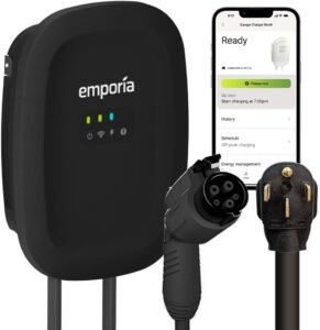 Emporia 48 Amp Level 2 EV Charger: NEMA 14-50, WiFi, 24ft Cable – Perfect for Canadian EV Owners