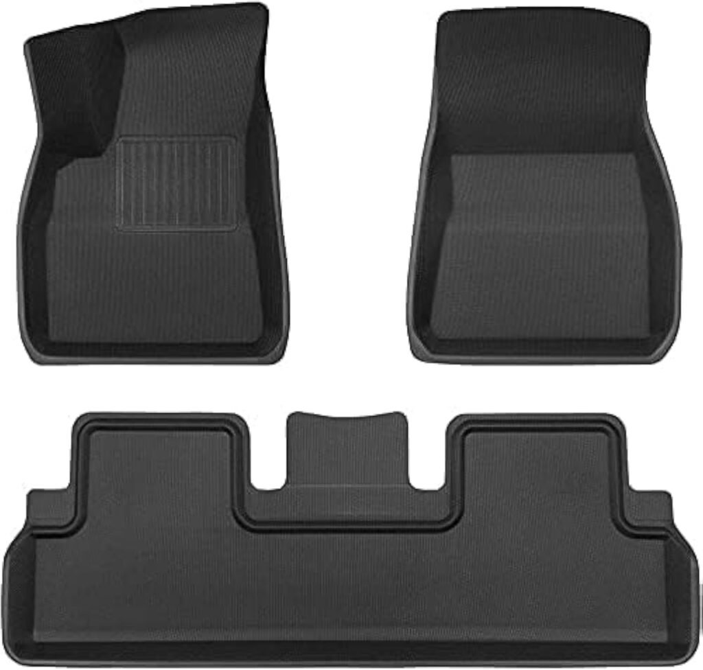 Premium TAPTES All-Weather Floor Mats for Tesla Model 3 (2017-2025) – Waterproof, Anti-Slip Liners for Canadians