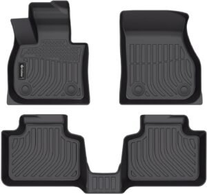 Findway Custom TPE Rubber Floor Mats for 2025-2026 Mini Countryman (Excludes EV) – All-Weather Protection, Black, 1st & 2nd Row – Canada