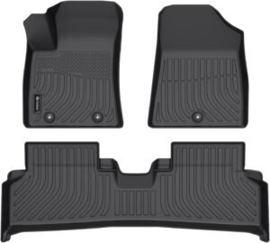 Custom Hyundai Kona EV Floor Mats 2024-2026: All-Weather TPE Rubber, Great Coverage – Black