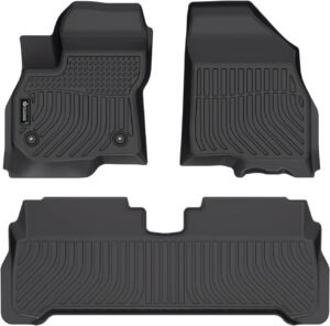 Findway Custom All-Weather TPE Floor Mats for 2022-2023 Chevrolet Bolt EUV – Black