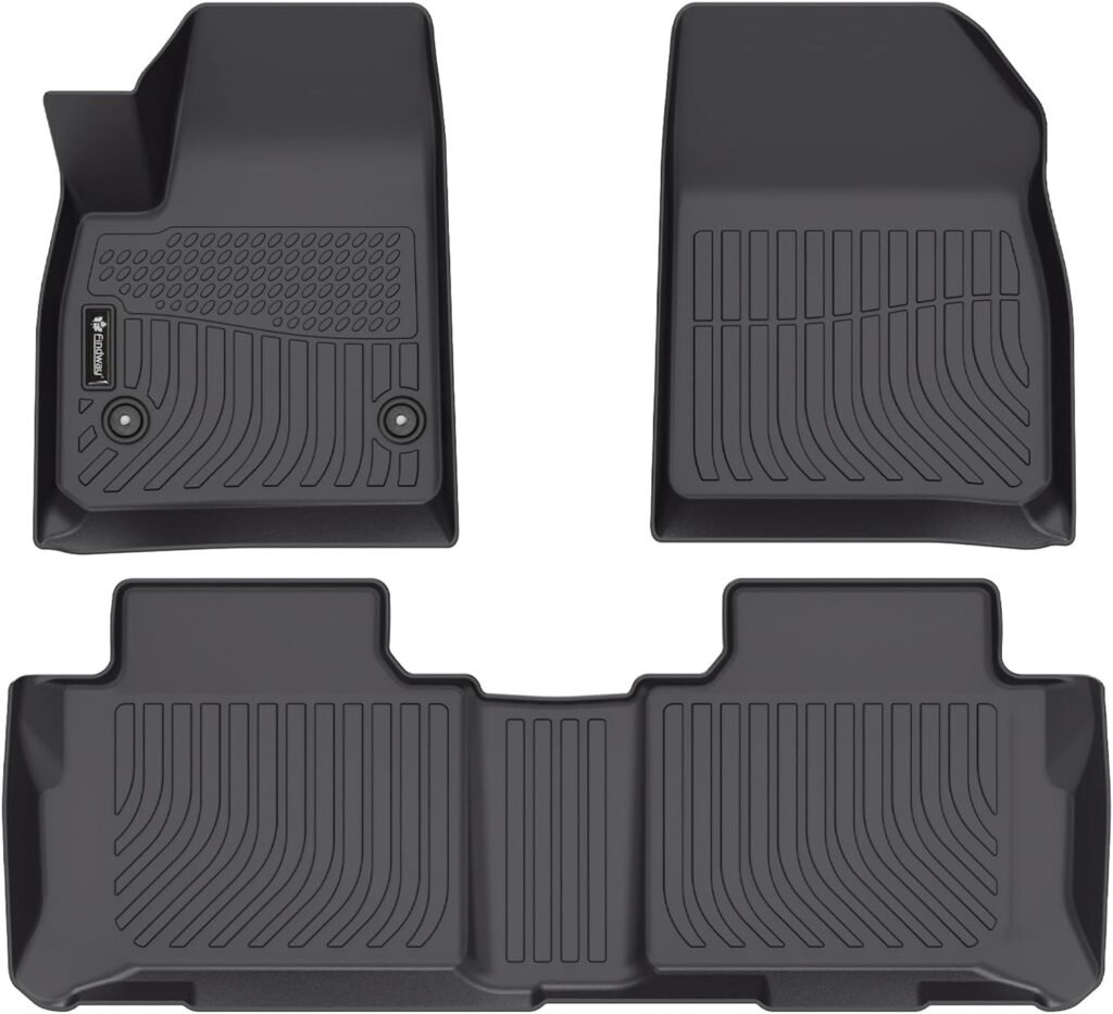 Custom Findway Car Floor Mats for Chevrolet Blazer 2019-2025 (Excludes EV) – All-Weather TPE Rubber, Black – Ideal for 1st & 2nd Row Coverage in Canada