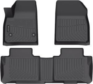 Custom Findway Car Floor Mats for Chevrolet Blazer 2019-2025 (Excludes EV) – All-Weather TPE Rubber, Black – Ideal for 1st & 2nd Row Coverage in Canada