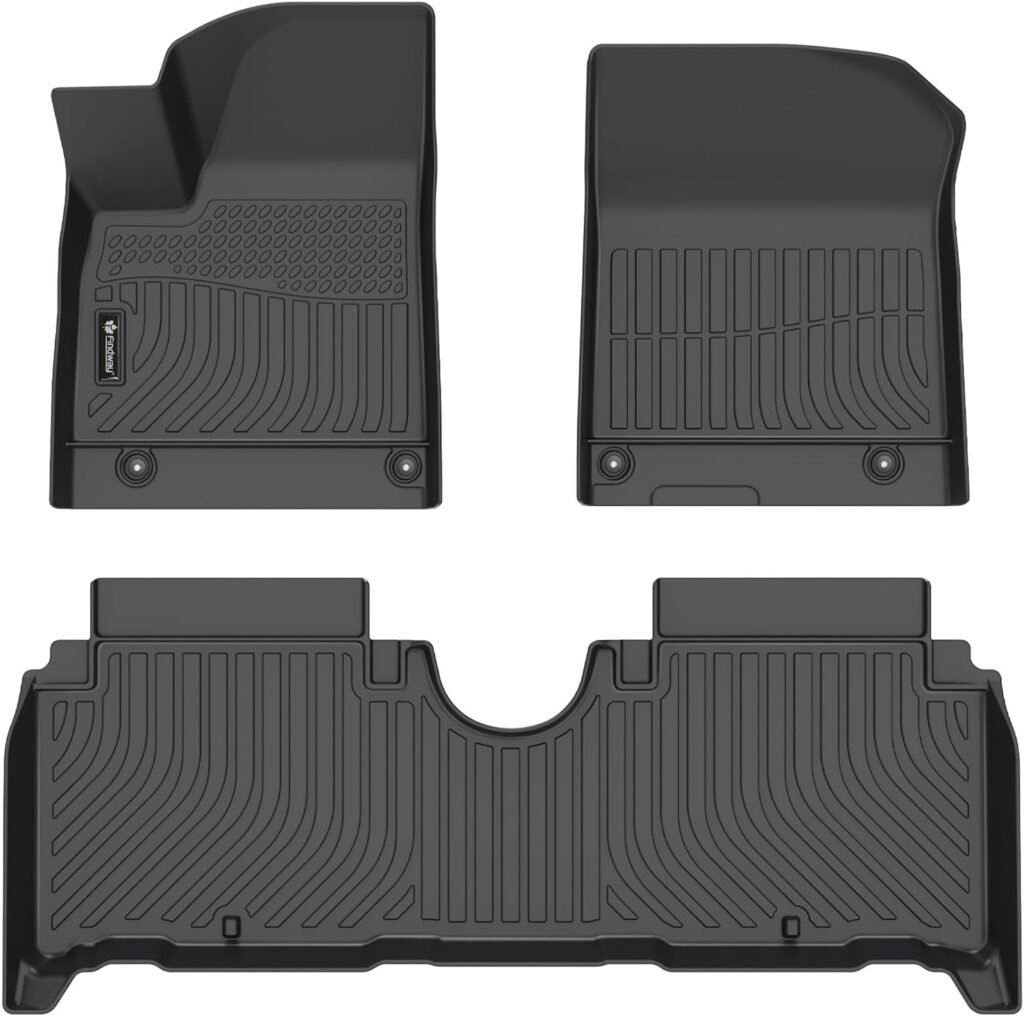Findway All-Weather TPE Floor Mats for Hyundai Ioniq 5 N 2025 – Custom Fit, 1st & 2nd Row, Black (Excludes Regular Ioniq 5)