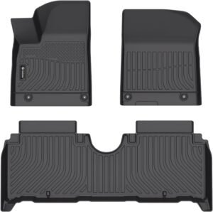 Findway All-Weather TPE Floor Mats for Hyundai Ioniq 5 N 2025 – Custom Fit, 1st & 2nd Row, Black (Excludes Regular Ioniq 5)
