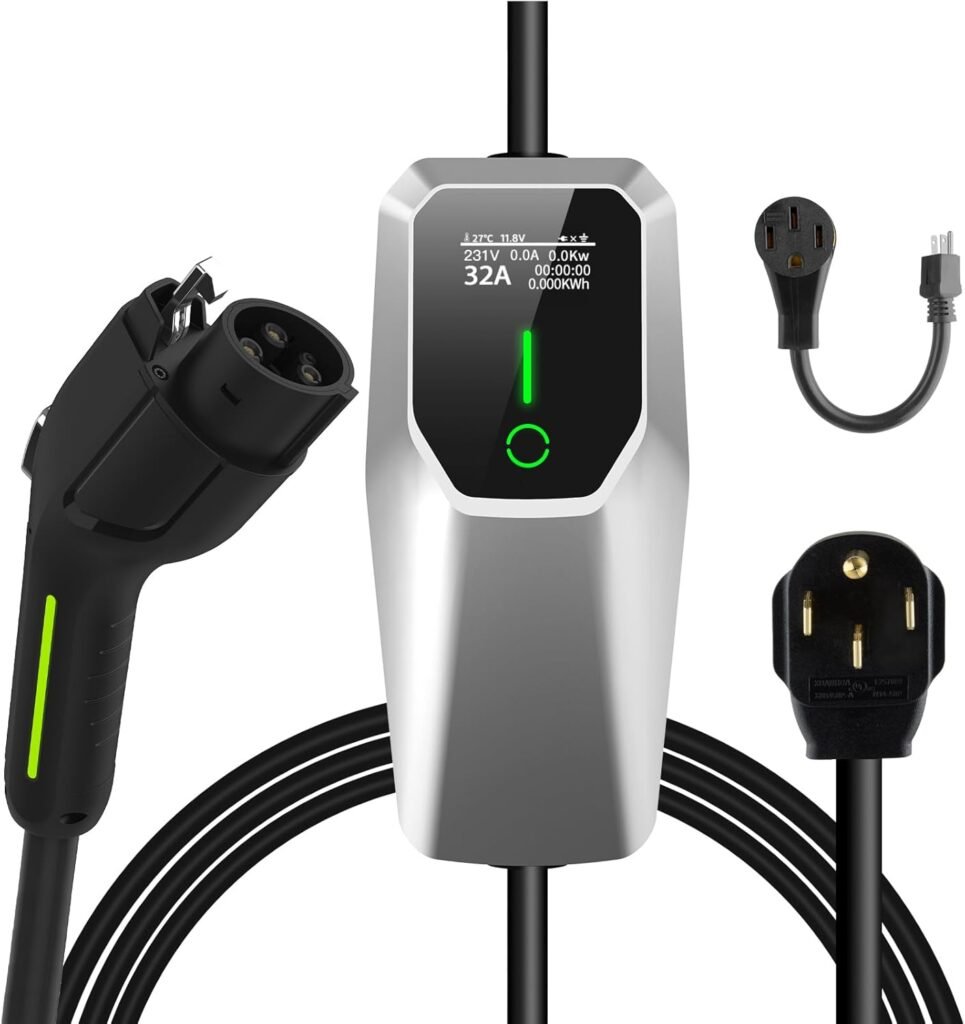 AWESAFE 7.6KW Portable Level 2 EV Charger: Fast,…