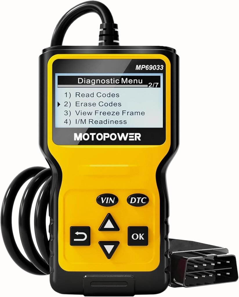 Yellow MOTOPOWER MP69033 OBD2 Scanner: Diagnose All OBD II Cars (1996+) – Canada