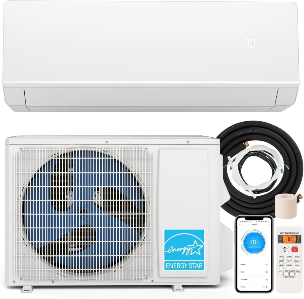 SIMOE 12,000 BTU Mini Split AC & Heat Pump: Cools 550 Sq.Ft, Operates to -25°C, Alexa Compatible – Perfect for Canadian Homes!