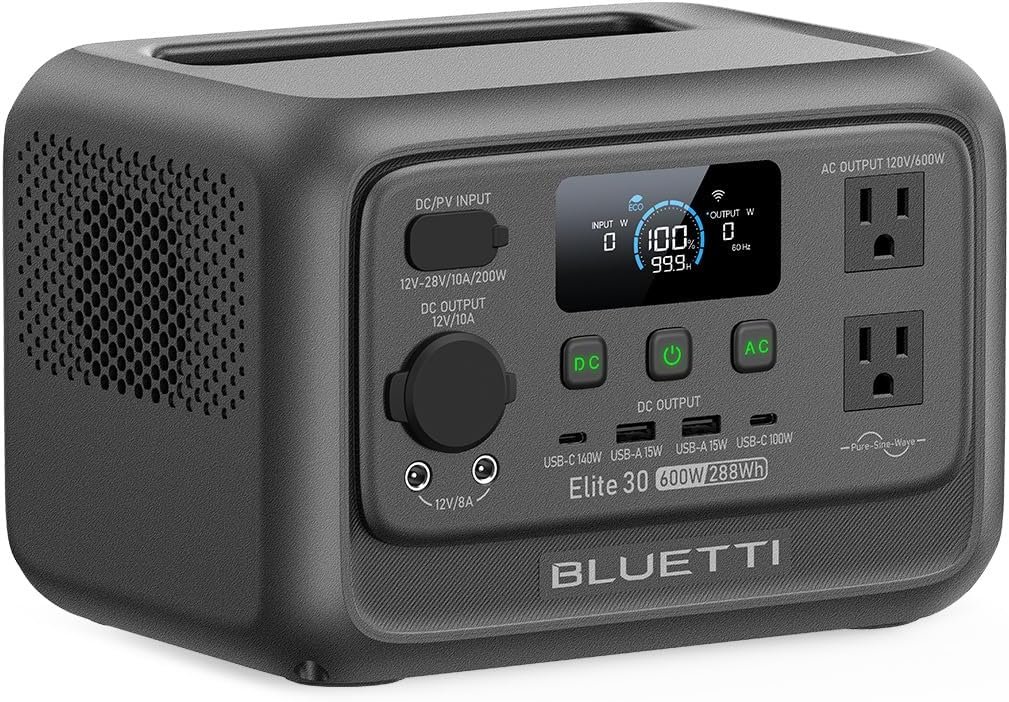 BLUETTI Elite 30 V2: Top Solar Generator for Canadians – Fast Charge, 600W Power, Ideal for Camping & Emergencies