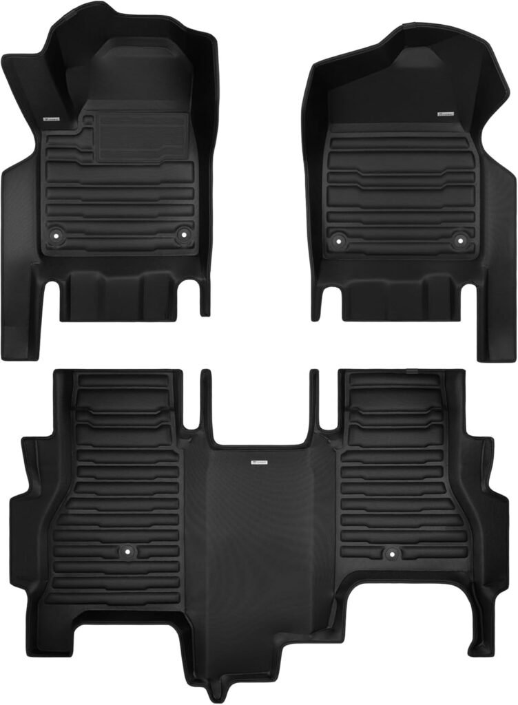 TuxMat Custom Car Mats for 2023-2025 GMC Hummer EV Pickup: All-Weather, Maximum Coverage, Laser-Measured for 1st & 2nd Rows in Canada