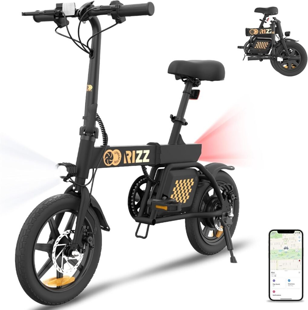 Gyrocopters Rizz: 14-Inch Electric Bike with 400W Motor, 25Km/h Speed & GPS Tracker for Canadians