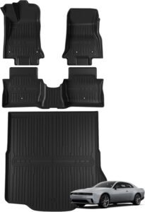 TripleAliners All-Weather Mats: Custom Fit for 2024-2025 Dodge Charger EV – Heavy-Duty Floor & Trunk Liners for Canadians