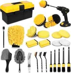 Ultimate 27-Piece Car Detailing Kit: Brushes & Tools for Interior, Exterior & Wheels – Perfect for Canadians!