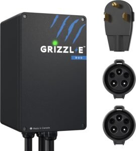 Grizzl-E Duo Level 2 EV Charger with Dual 24ft Cables – 40 Amp for Canada