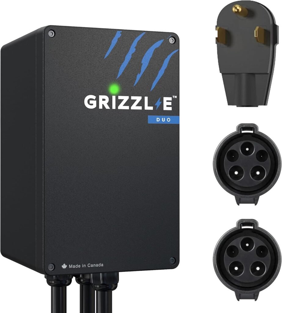 Grizzl-E Duo Level 2 EV Charger with Dual 24ft Cables – 40 Amp for Canada