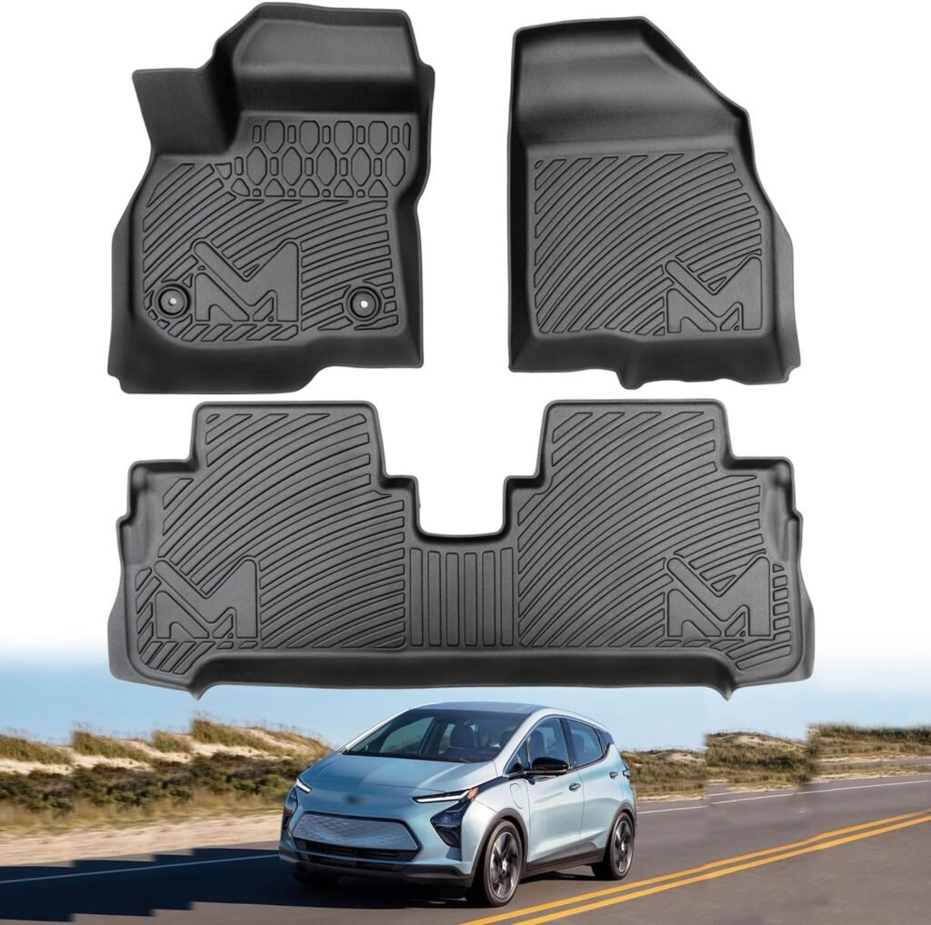 Custom TPE All-Weather Floor Mats for 2017-2024 Chevrolet Bolt EV – Waterproof Black Full Set (Front & Rear)