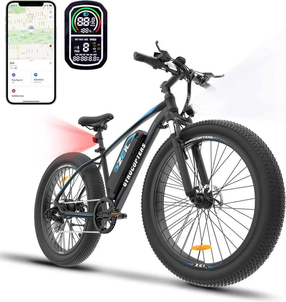 Explore Canada with Gyrocopters Zeil Mountain Fat Tire E-Bike: Fast, Safe, GPS-Enabled