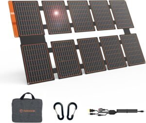 FlexSolar 100W Portable Solar Panels: Waterproof, Foldable, Ideal for Canadian Camping & Emergency Power