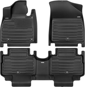 TuxMat Custom Car Mats for 2024-2026 GMC Sierra EV: All-Weather, Laser-Measured Coverage for 1st & 2nd Rows in Canada