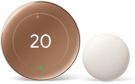 Save Energy with Google Nest 4th Gen Smart Thermostat & Sensor – Works with Alexa & Google Home – Polished Gold | Canada Save Energy with Google Nest 4th Gen Smart Thermostat & Sensor – Works with Alexa & Google Home – Polished Gold | Canada