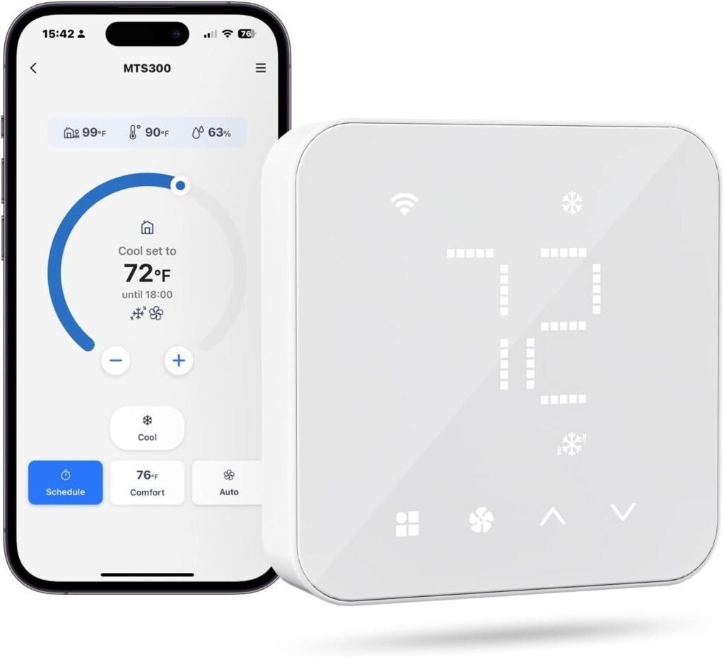 meross Smart Thermostat: WiFi-Enabled, Compatible with Matter, Alexa, Apple Home & Google Assistant – Energy-Saving with 24/7 Scheduling for Canadian Homes meross Smart Thermostat: WiFi-Enabled, Compatible with Matter, Alexa, Apple Home & Google Assistant – Energy-Saving with 24/7 Scheduling for Canadian Homes