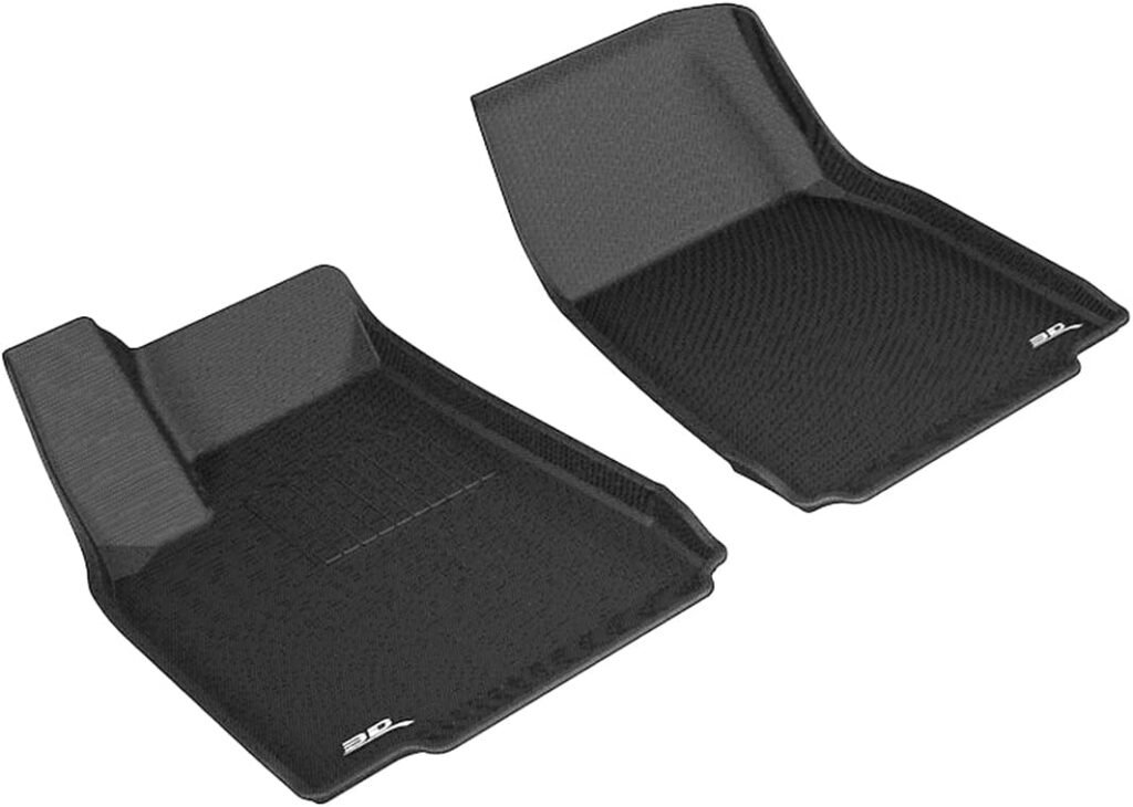 All-Weather 3D MAXpider Floor Mats for Tesla Model X – Black Kagu Rubber (Canada)