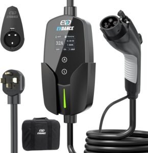 Portable Level 2 EV Charger for Canadians: 32Amp, 240V, NEMA 14-50P, 25ft Cable