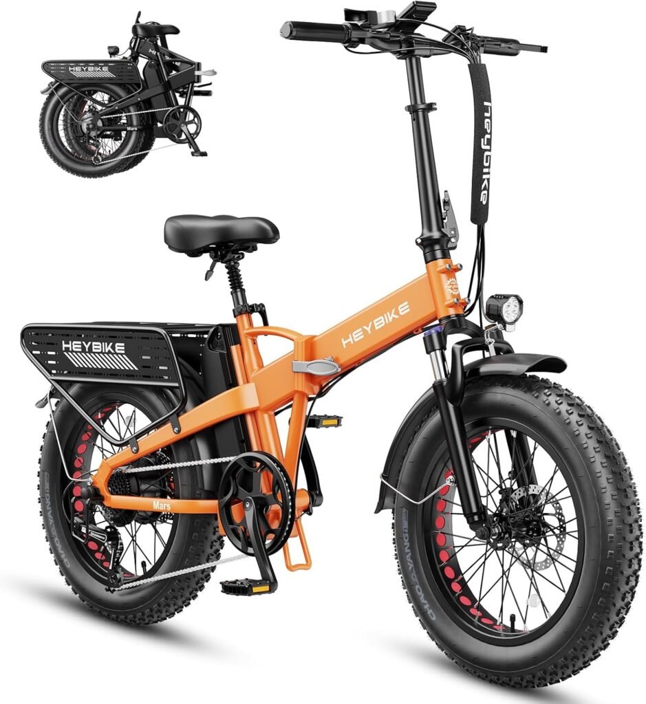 Heybike Mars 2.0: Powerful 1000W Foldable E-Bike for Canadians – 45km/h, 72KM Range, Fat Tires, & More!