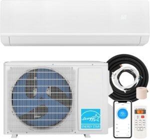 SIMOE 18,000 BTU WiFi Mini Split AC & Heater -25°C, Alexa-Enabled, 1000 Sq.Ft Cooling, SEER2 25, 220V, Pre-Charged, Canada