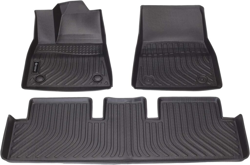 All-Weather Findway TPE Rubber Car Floor Mats for Tesla Model 3 (2017-2019) – Perfect Fit for Canadians