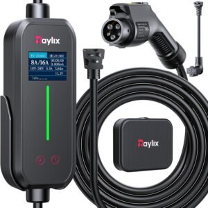 2025 Portable EV Charger: Adjustable 8-16 Amp, 21Ft Cable, Compatible with All Canadian EVs