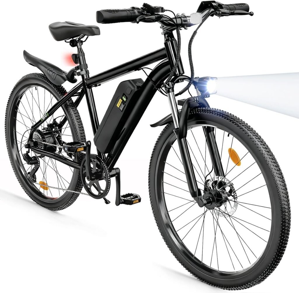 Discover Canada’s Ultimate 1000W Electric Mountain Bike: 112KM Range, 26″ Tires, 7-Speed