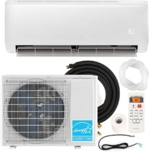 Efficient SIMOE 12,000 BTU Mini Split AC/Heating System: 21 SEER2, Energy Star Certified for Canadians – Cools & Heats Up to 750 Sq.Ft