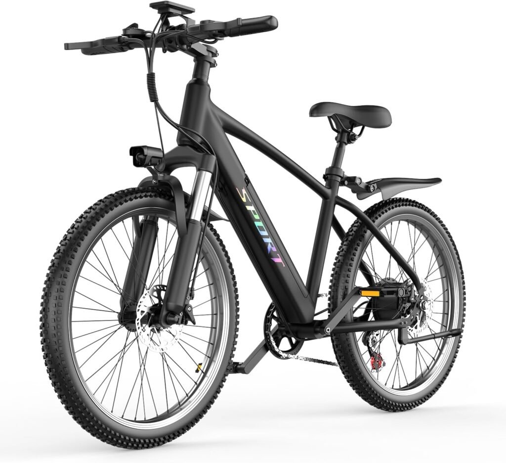 Powerful 1500W Electric Mountain Bike for Canadians: 65-Mile Range, 28 MPH, 26″ with Removable Battery & 7-Speed