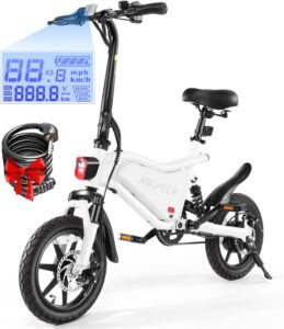 Buy ANCHEER 20MPH Folding Electric Bike with LCD & Dual Suspension – Perfect for Canadian Adults