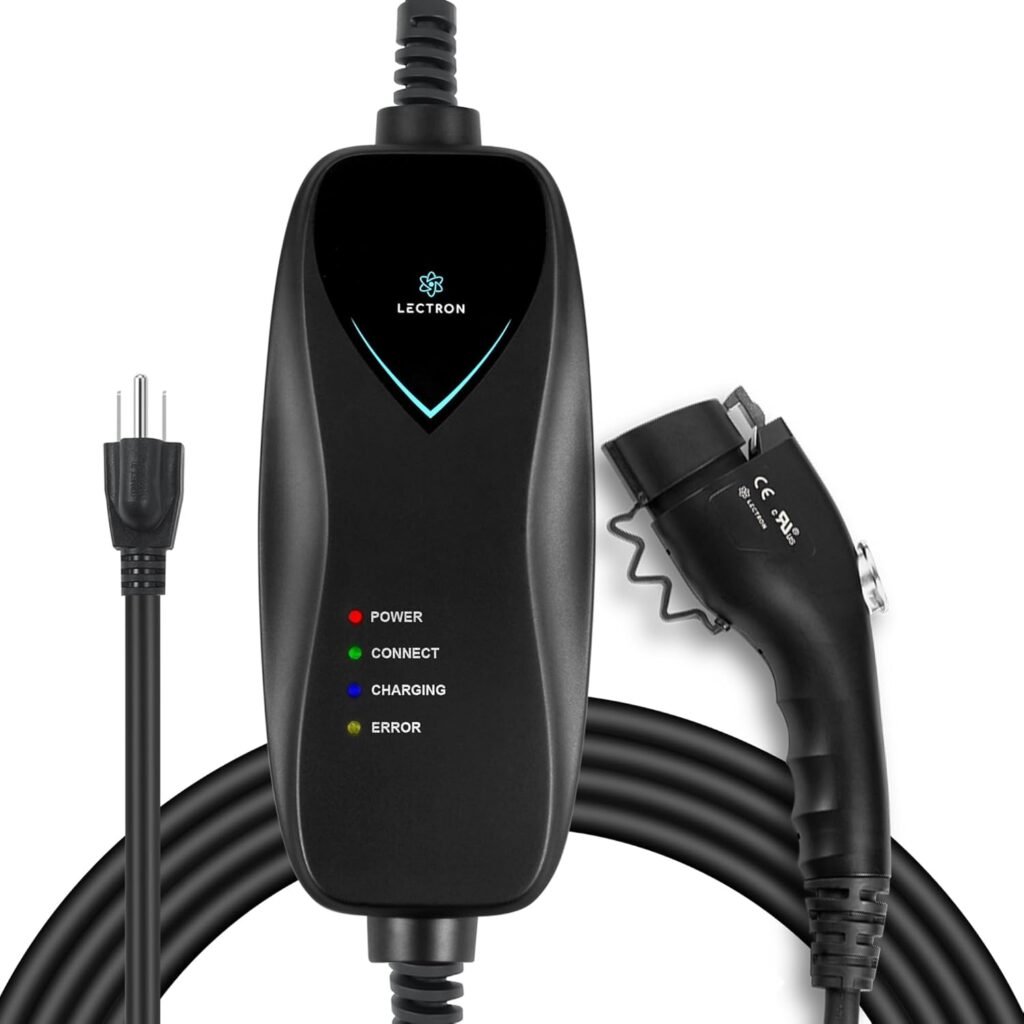 Portable Lectron EV Charger & 16ft Extension Cord for J1772 Electric & Hybrid Cars in Canada