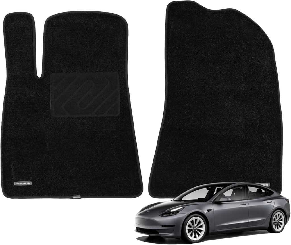 Premium WENNEBIRD Floor Mats for 2017-2023 Tesla Model 3: Ultra-Thick, Noise-Reducing, All-Weather Protection (Canada)