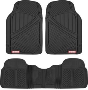 Durable All-Weather Rubber Car Floor Mats for Canadians: Motor Trend FlexTough 3-Piece Set Durable All-Weather Rubber Car Floor Mats for Canadians: Motor Trend FlexTough 3-Piece Set
