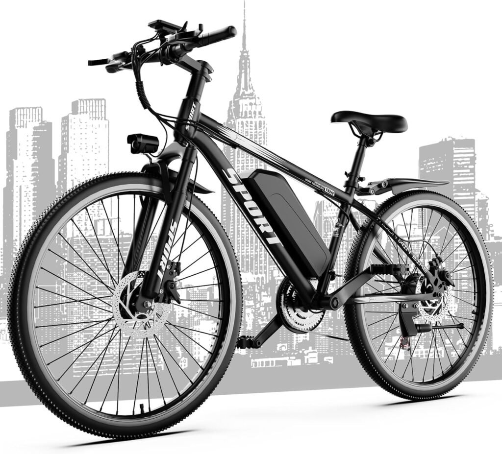 Experience Canada with a 1500W Electric Bike: 7-Speed, 26″ Tires, 65-Mile Range, 28MPH, Lightweight Mountain E-Bike for Commuting