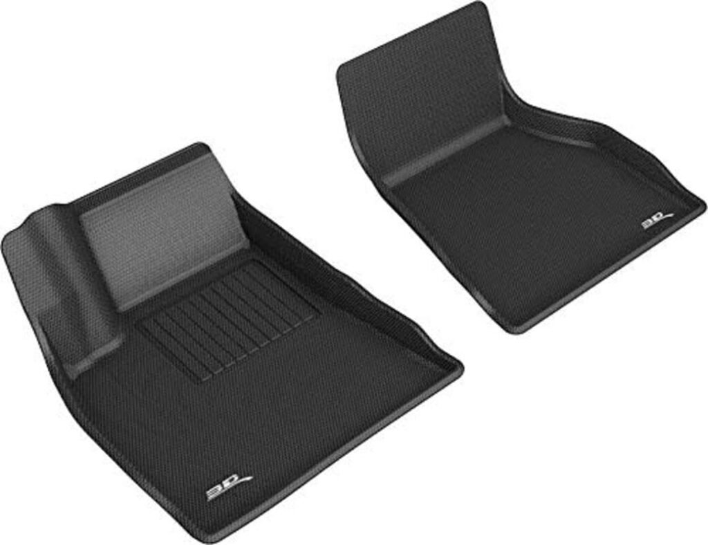 Custom 3D MAXpider Kagu Floor Mats for Tesla Model S (2015-2021) Front Row – Black | Canada