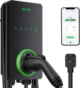 Autel 40 Amp Level 2 EV Charger with Wi-Fi & Bluetooth – 25-Foot Cable, NEMA 14-50 Plug for Canadians