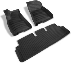 Premium TPE Floor Mats for 2020-2023 Tesla Model 3: All-Weather, Waterproof & Anti-Slip – Custom Fit for Canadian Drivers