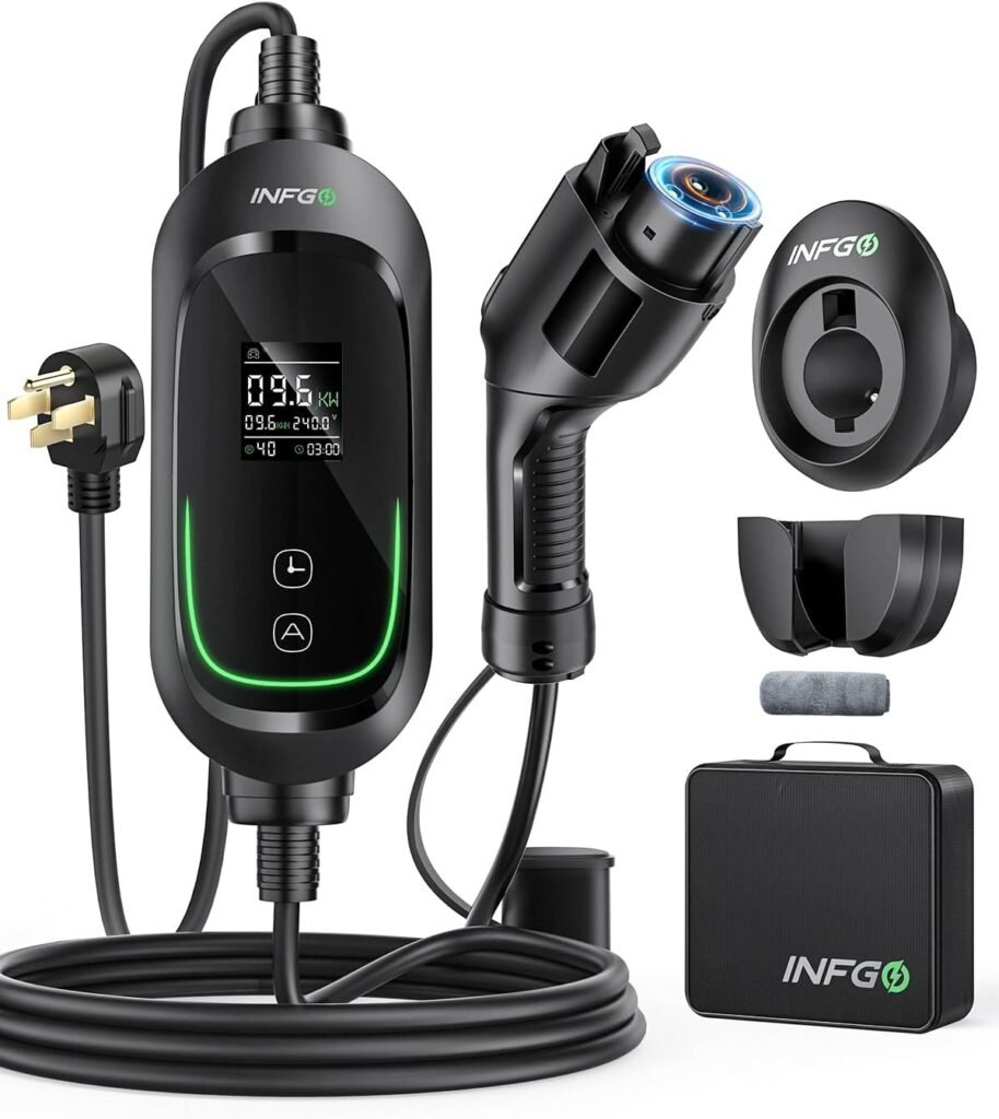 Portable Level 2 EV Charger for Canadians: 40Amp, 240V, NEMA 14-50, 25FT Cable