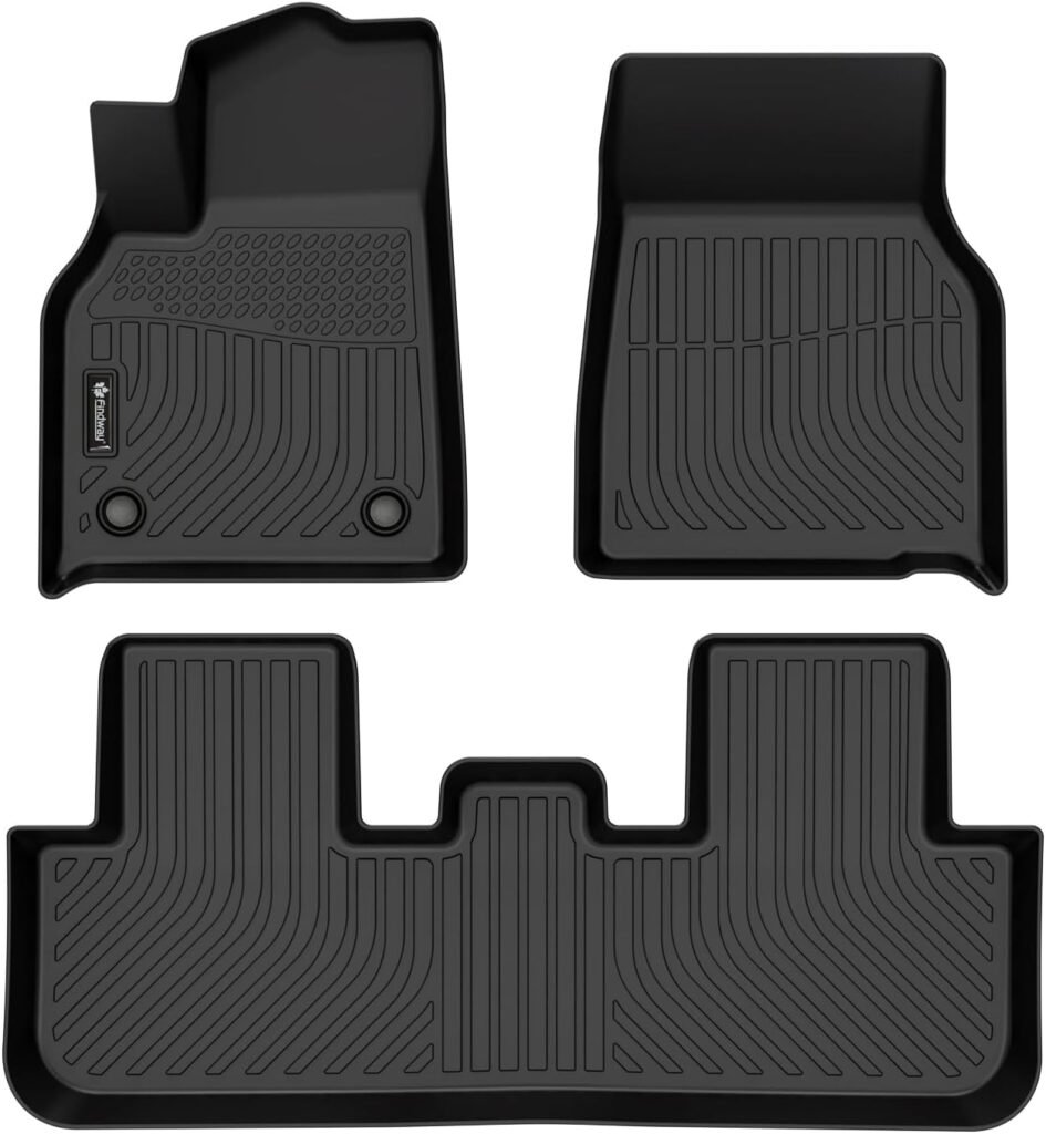 Findway Custom TPE Rubber Car Floor Mats for Tesla Model Y 2026 – All-Weather, Black, 1st & 2nd Row Coverage in Canada Findway Custom TPE Rubber Car Floor Mats for Tesla Model Y 2026 – All-Weather, Black, 1st & 2nd Row Coverage in Canada