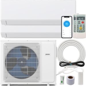 DORTALA 36000 BTU Dual Zone Mini Split AC Heat Pump with WiFi – 23 SEER2 for Canadian Homes