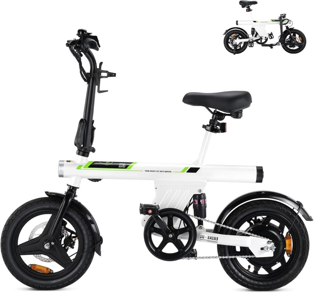 Stylish 500W Foldable Electric Bike for Adults & Kids: Perfect for Commuting & Camping – Up to 50Km Range