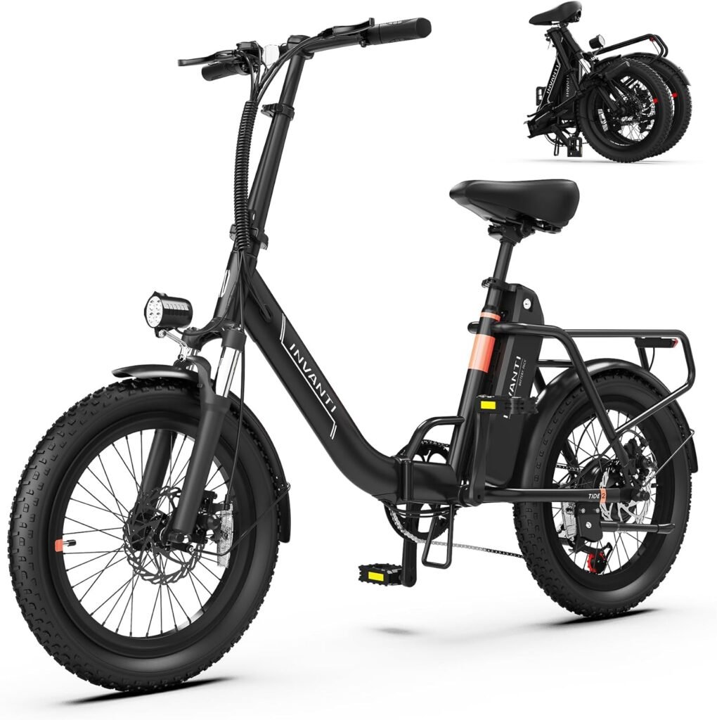 INVANTI 1000W Electric Bike for Canadians: Fast, Foldable, Fat Tire E-Bike with 72KM Range