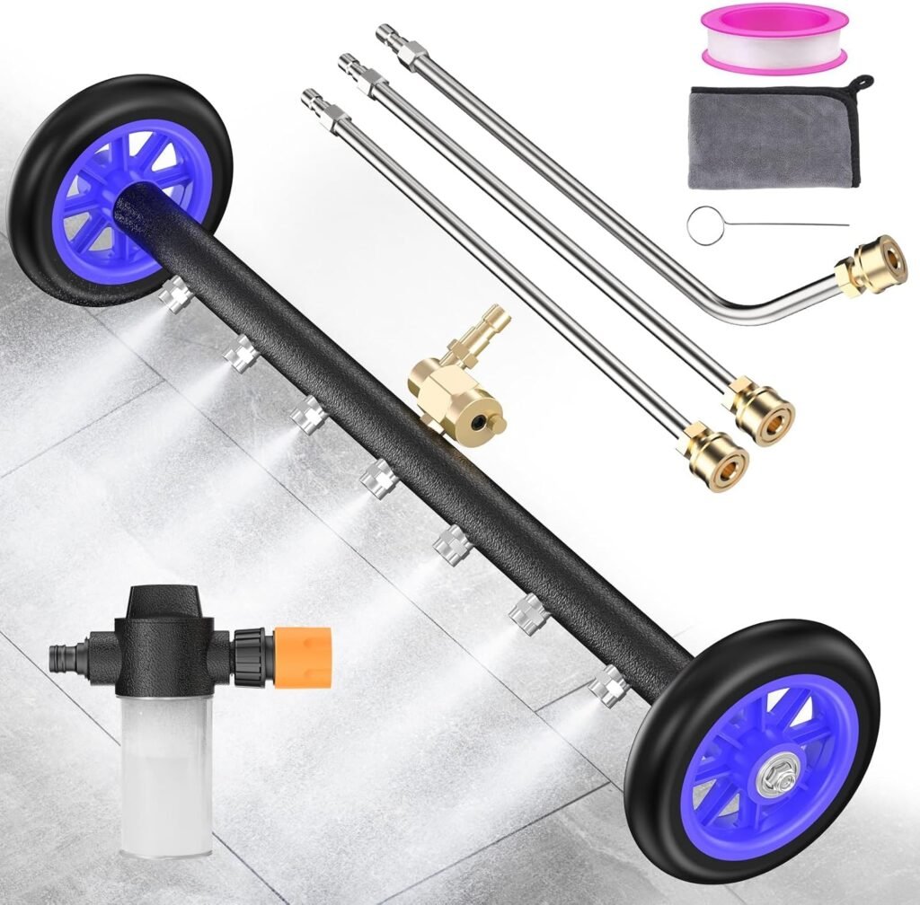 Discover the Aihand 24” 2-in-1 Undercarriage Pressure Washer with Foam Cannon & 7 Nozzles – Perfect for Canadian Vehicles!