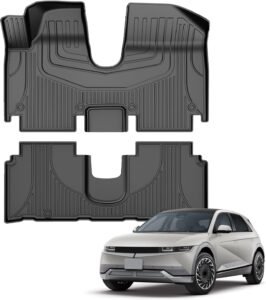 Custom Fit AOMSAZTO Floor Mats for Hyundai Ioniq 5 (2022-2024) with Movable Console – All-Weather TPE Liners for Limited Models in Canada