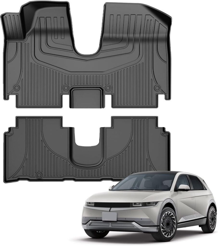 Custom Fit AOMSAZTO Floor Mats for Hyundai Ioniq 5 (2022-2024) with Movable Console – All-Weather TPE Liners for Limited Models in Canada